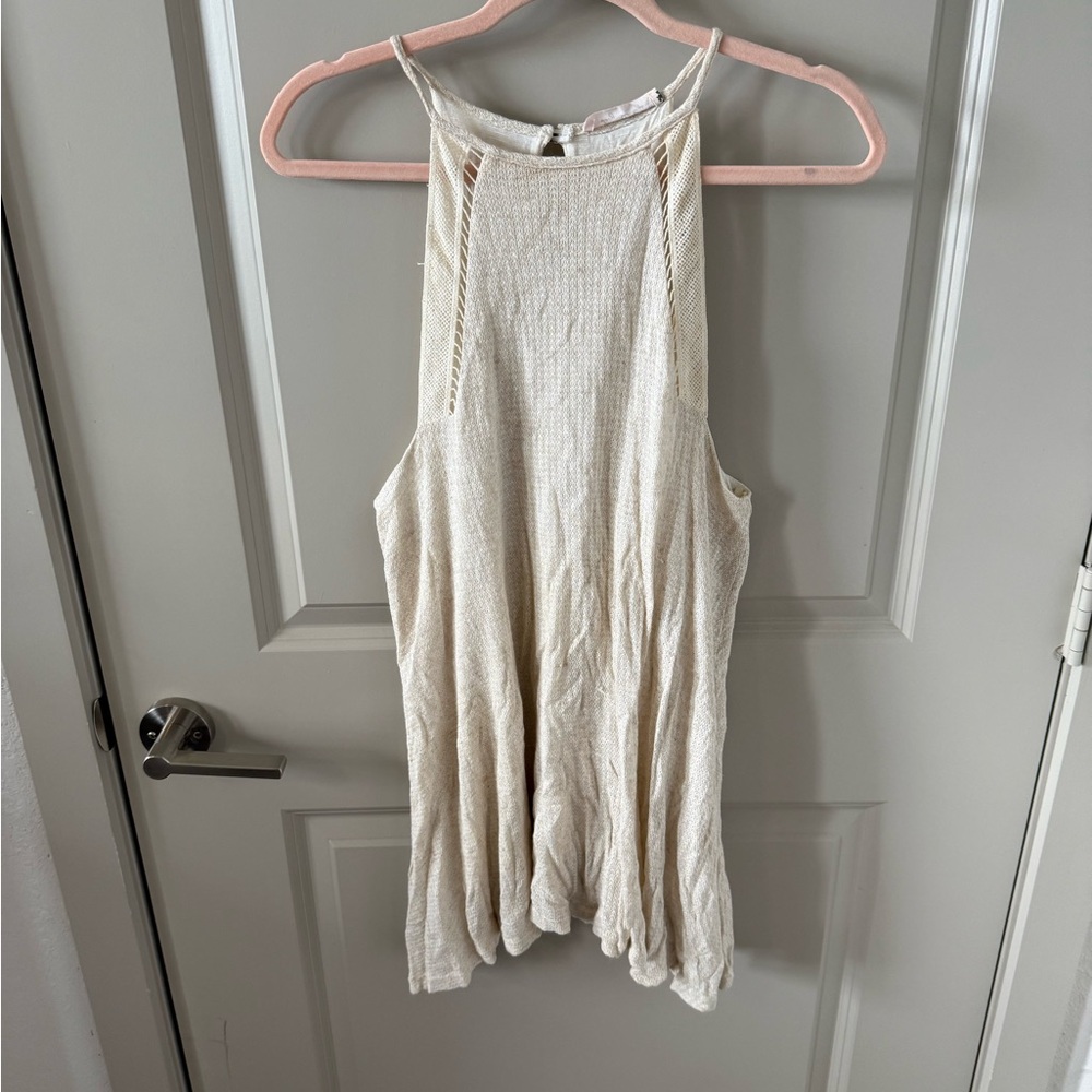 Cream Sleeveless Top